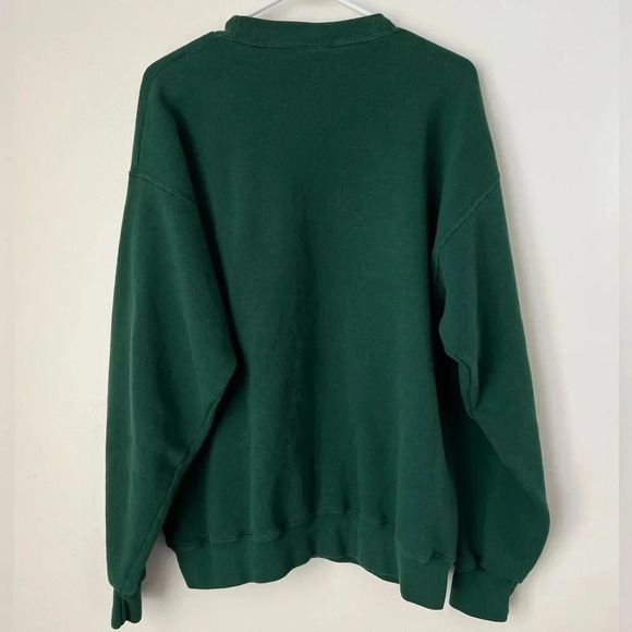 Santee Christmas Santa VW Beetle Car Green Crewneck Sweatshirt - Picture 2 of 4